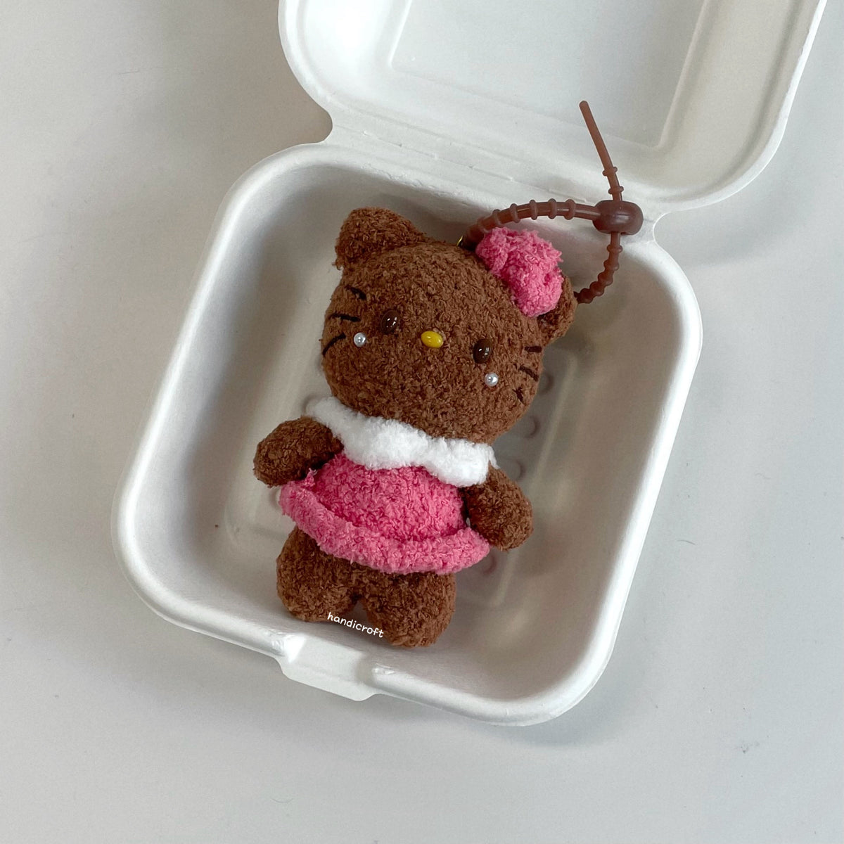 handicroft handmade crochet aloha tanned kitty amigurumi plush toy