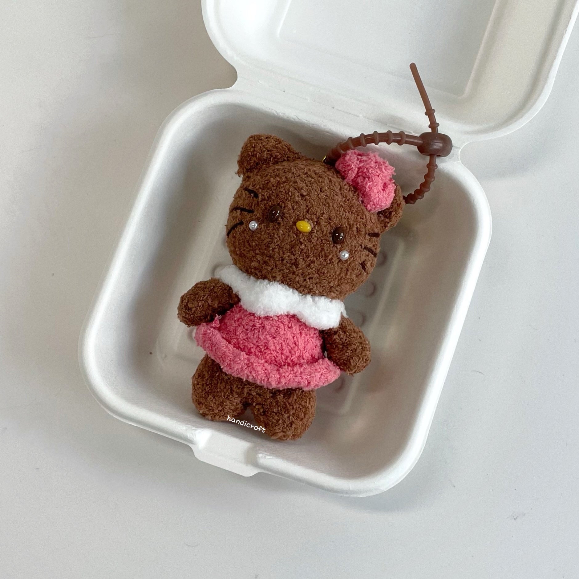 handicroft handmade crochet aloha tanned kitty amigurumi plush toy
