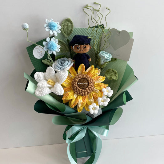 handicroft handmade crochet army soldier SCDF SPF flower bouquet POP ORD into the forest: protector skin shade #2