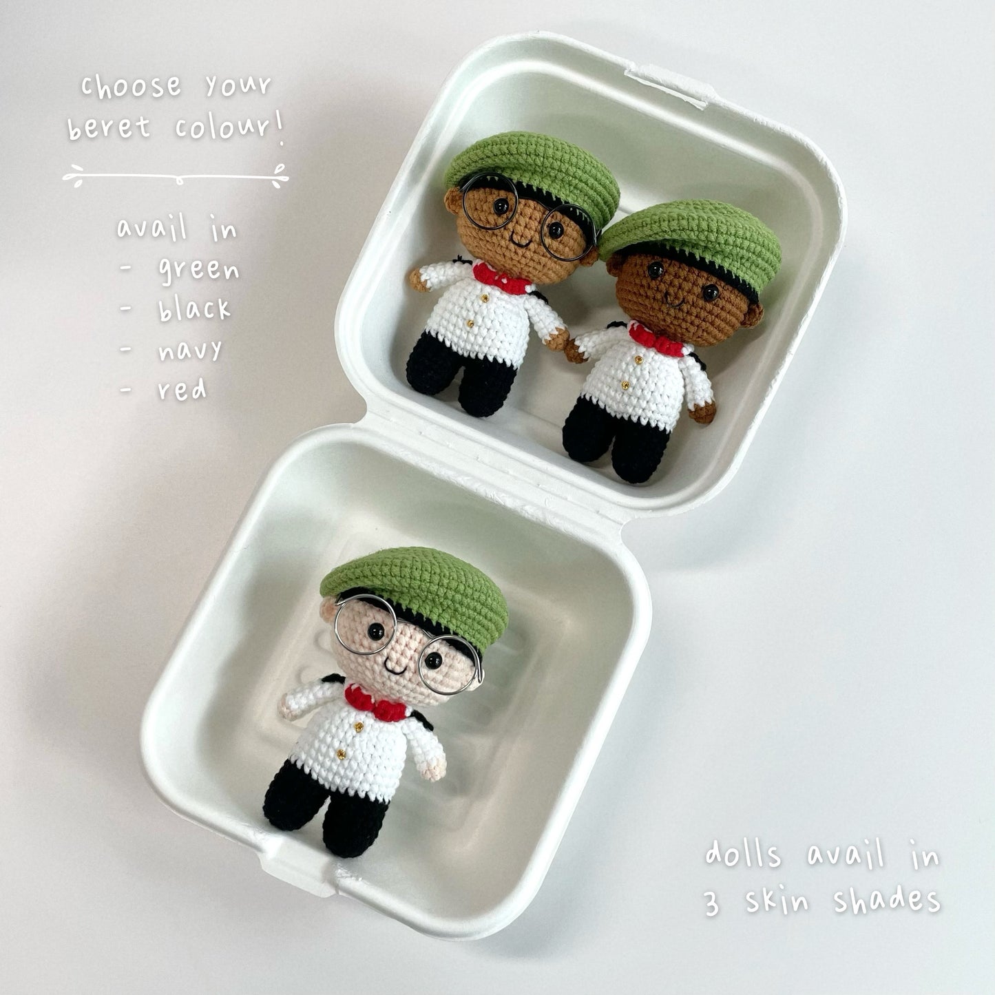 handicroft handmade crochet army soldier series skin shades colours