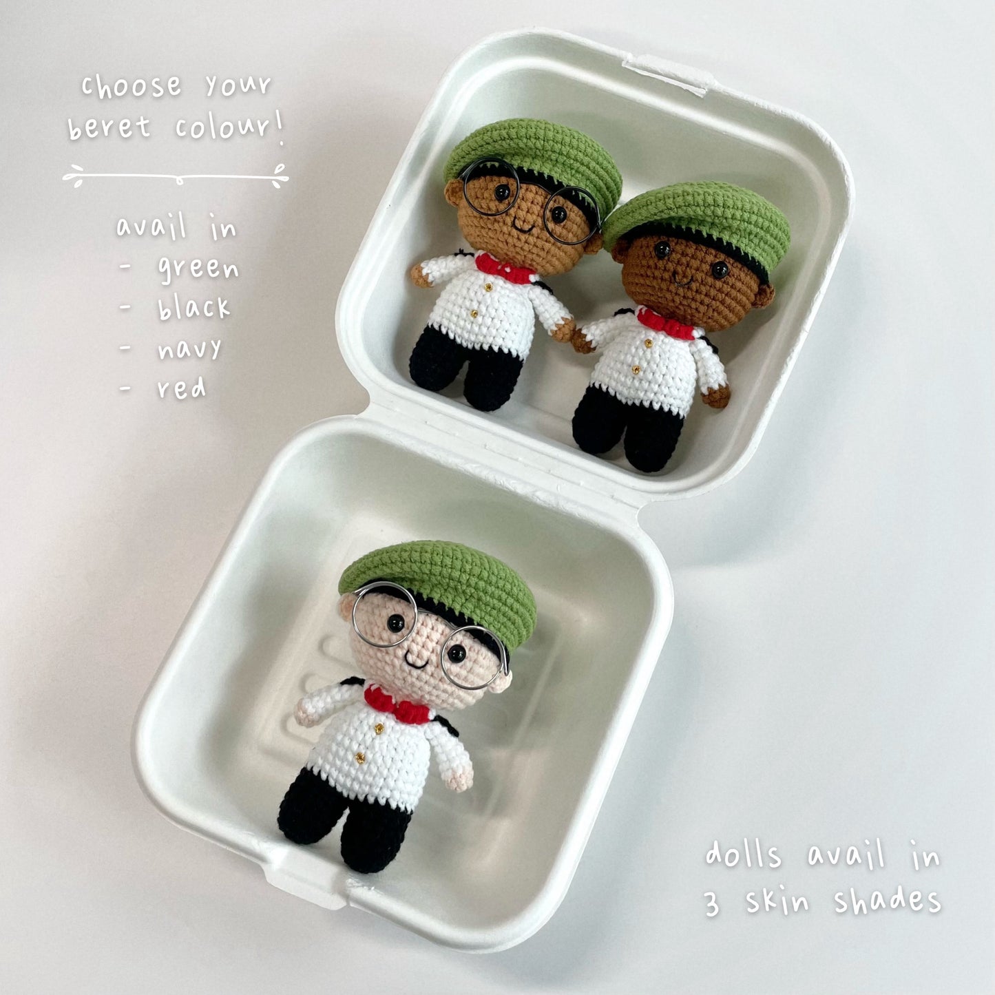 handicroft handmade crochet army soldier series skin shades colours