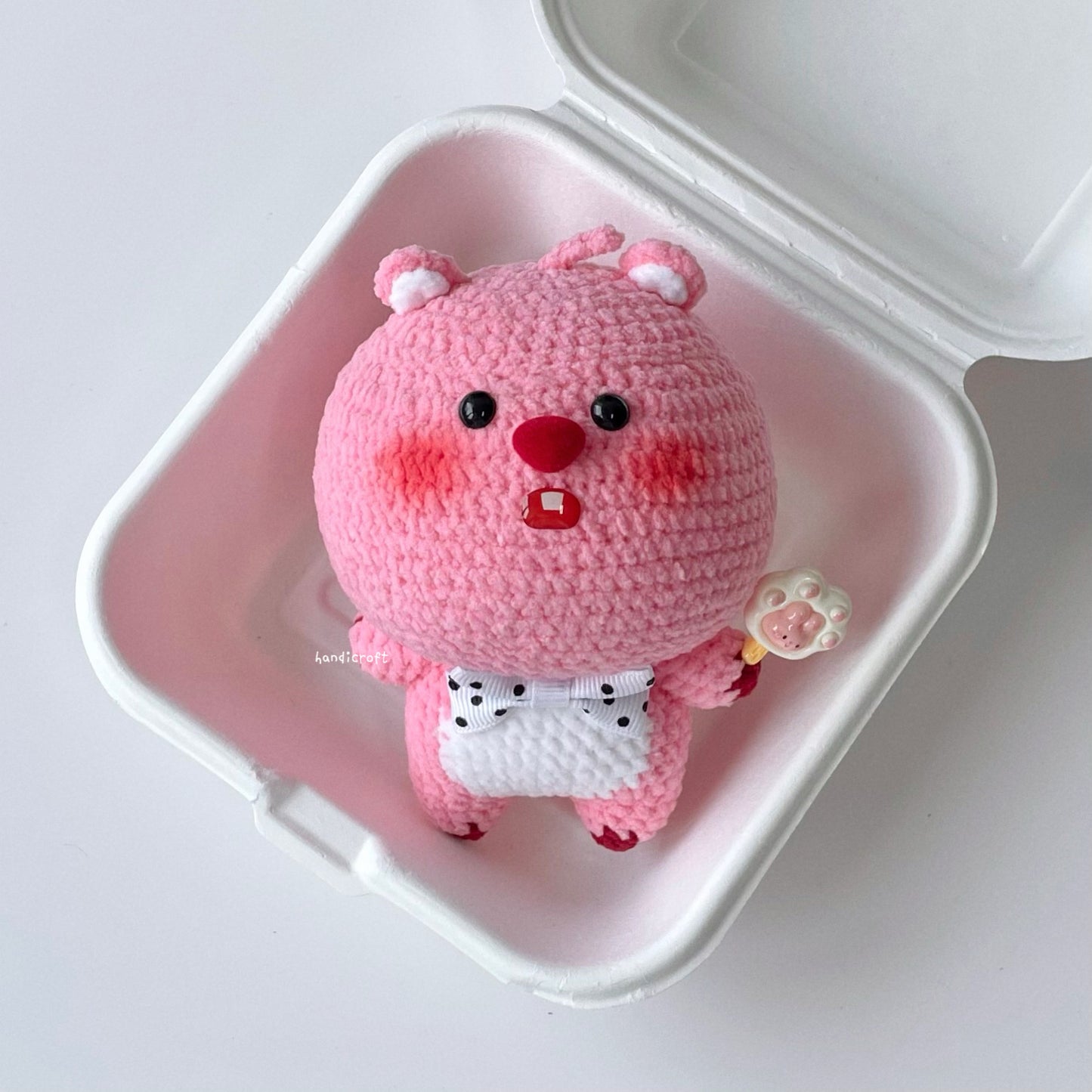 handicroft handmade crochet big head character amigurumi plushie loopy