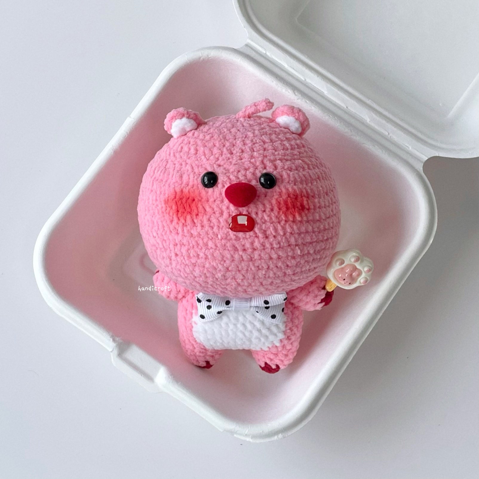 handicroft handmade crochet big head character amigurumi plushie loopy