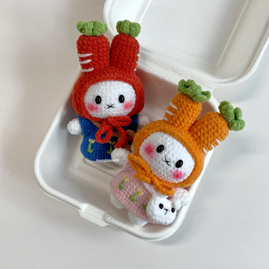 handicroft handmade crochet carrot miffy rabbit bunny amigurumi