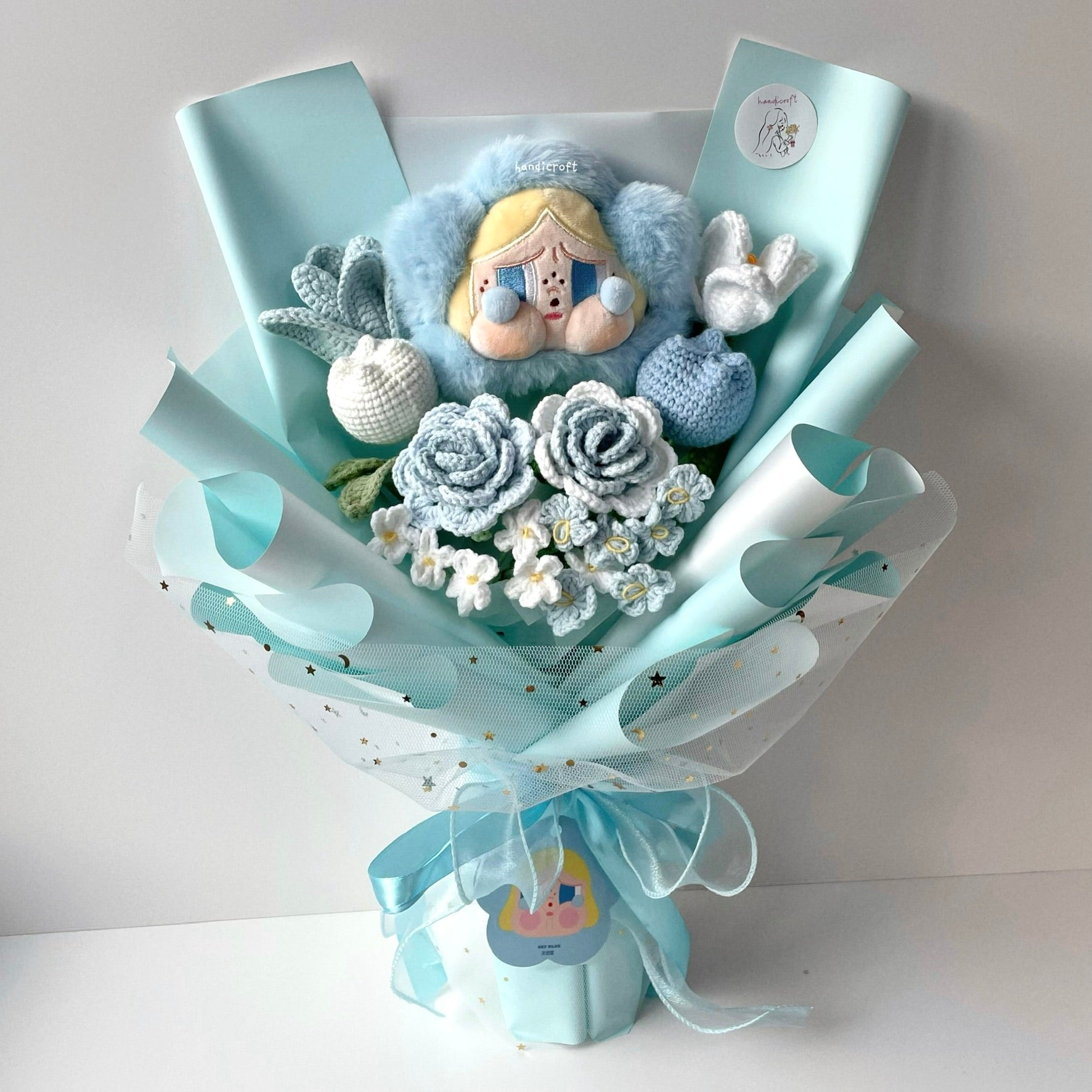 handicroft handmade crochet flower bouquet crybaby sad club series plush crybaby's garden