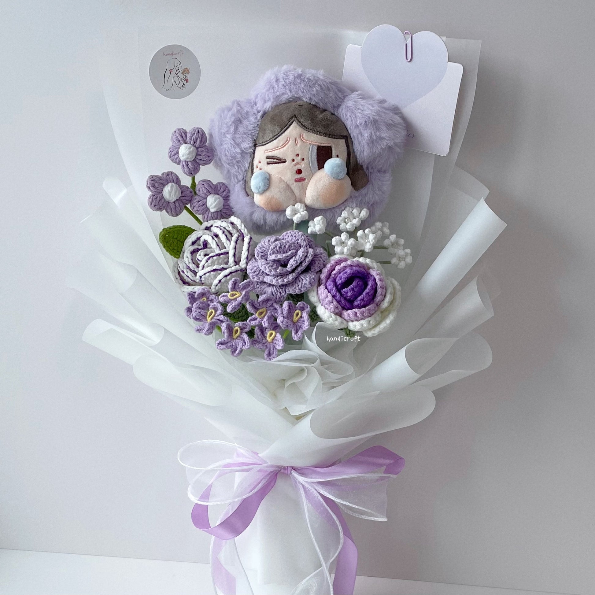 handicroft handmade crochet flower bouquet crybaby sad club series plush crybaby's lover 6 colours