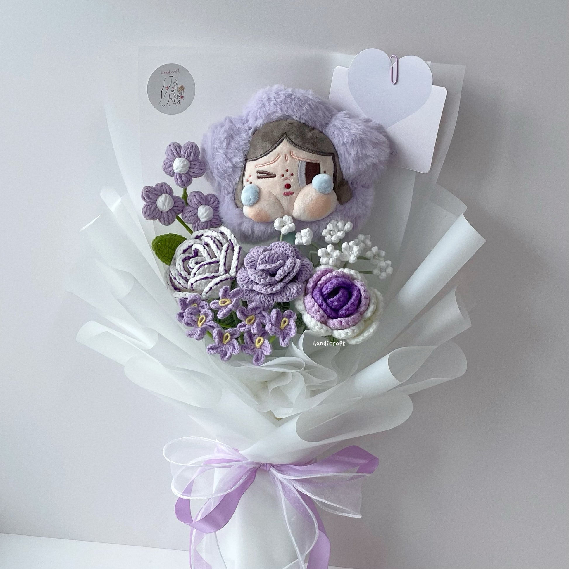 handicroft handmade crochet flower bouquet crybaby sad club series plush crybaby's lover 6 colours