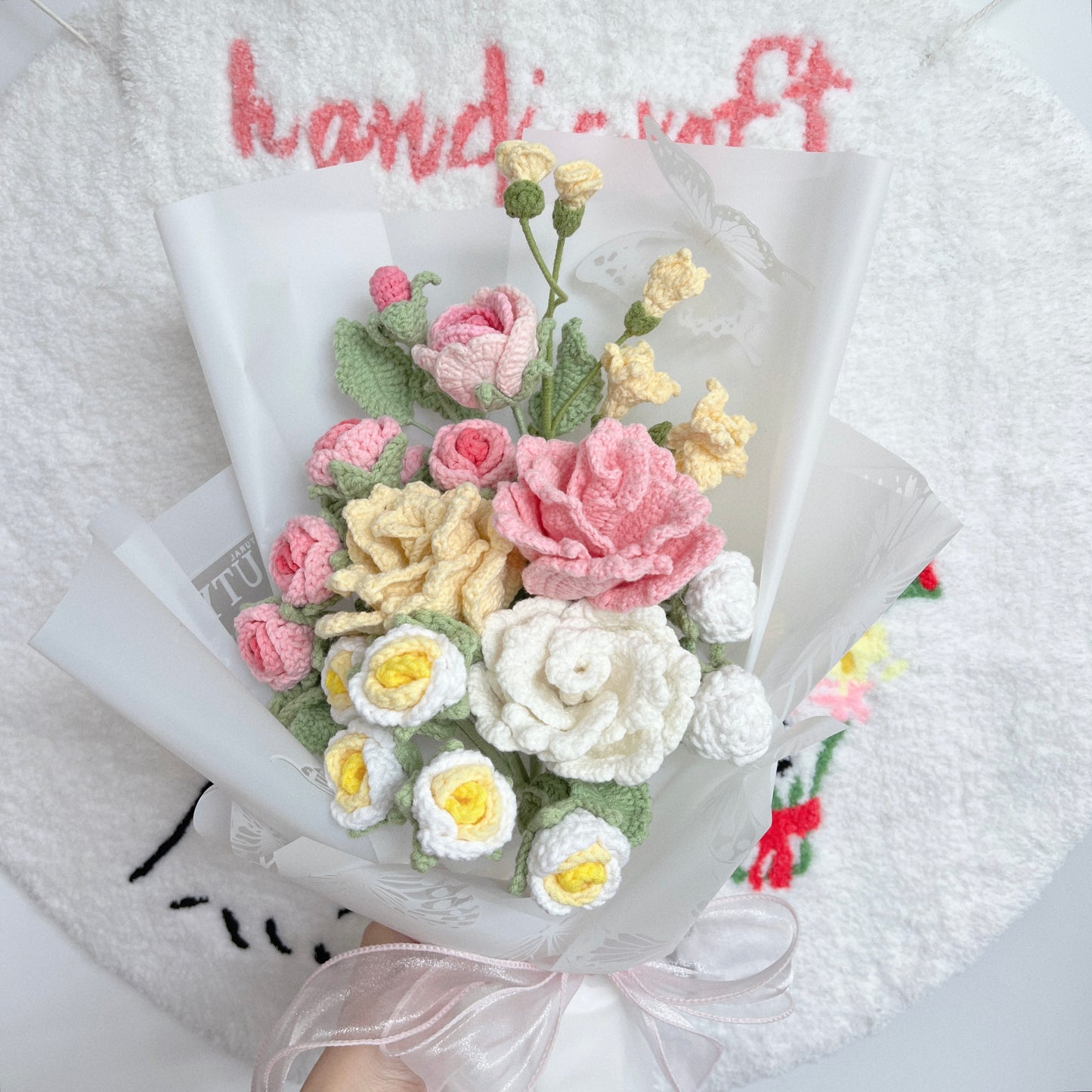 handicroft handmade crochet flower bouquet love like that