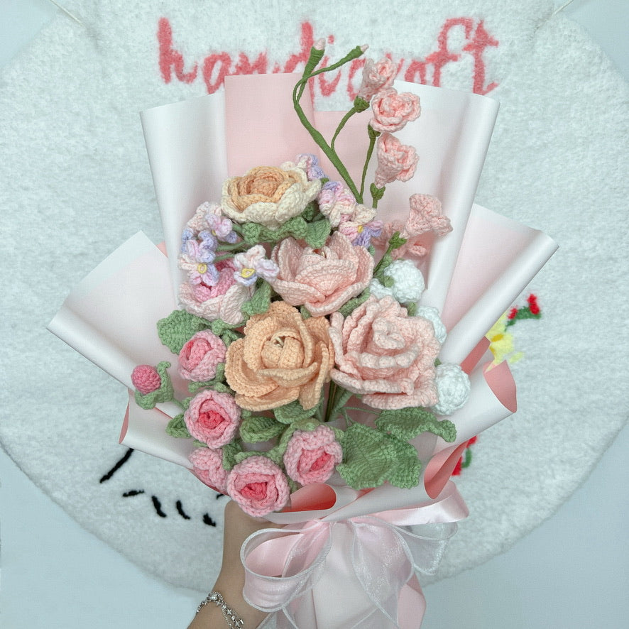 handicroft handmade crochet flower bouquet love like that