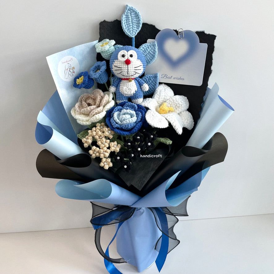 handicroft handmade crochet flower bouquet pocketful of wishes