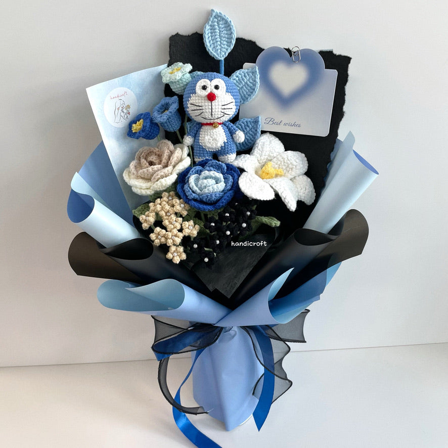 handicroft handmade crochet flower bouquet pocketful of wishes