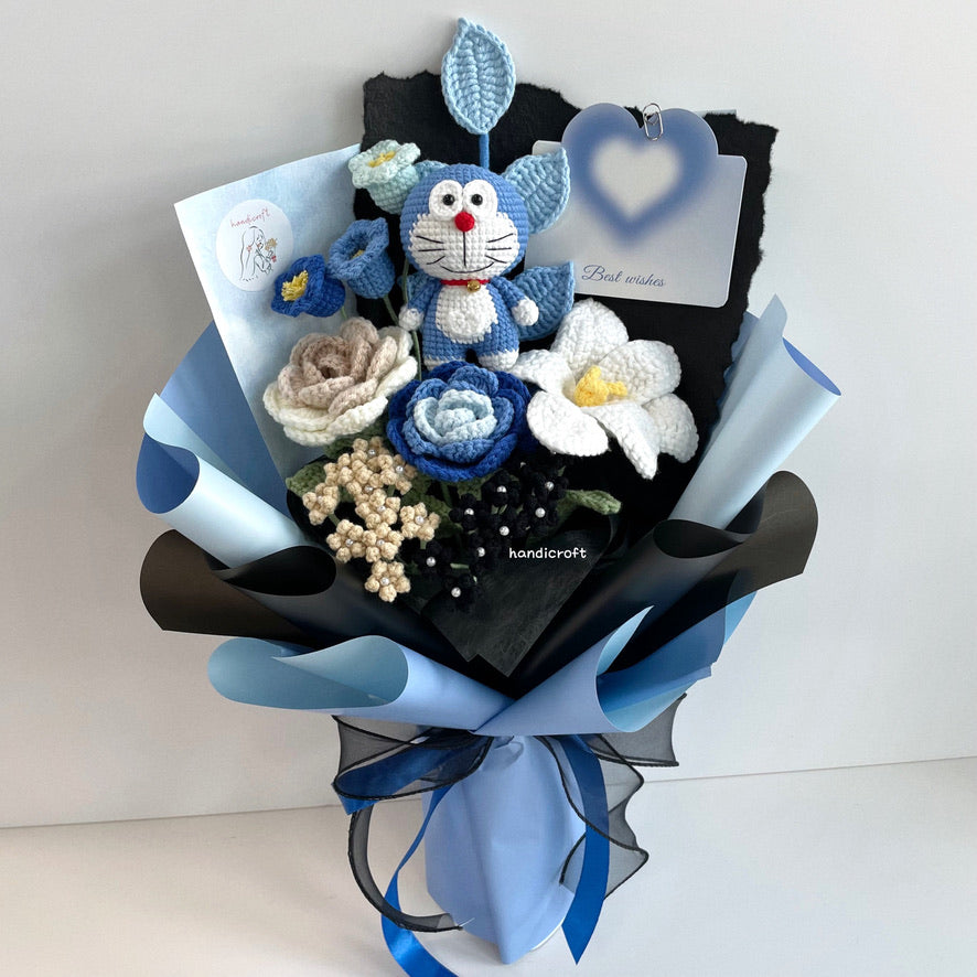 handicroft handmade crochet flower bouquet pocketful of wishes