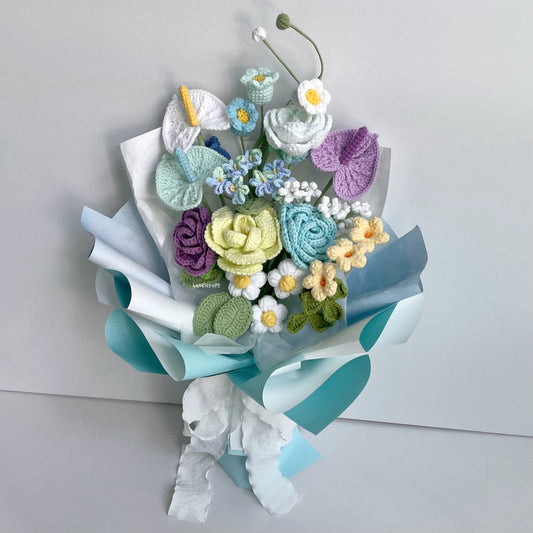 handicroft handmade crochet flower bouquet tropical daydream