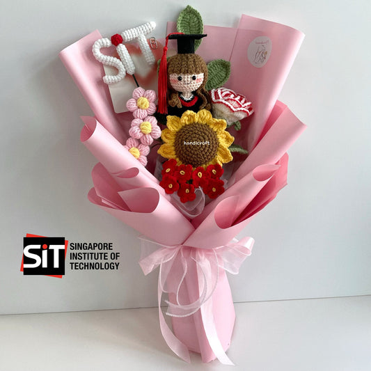 handicroft handmade crochet graduation special flower bouquet SIT special blooms handicroft mix