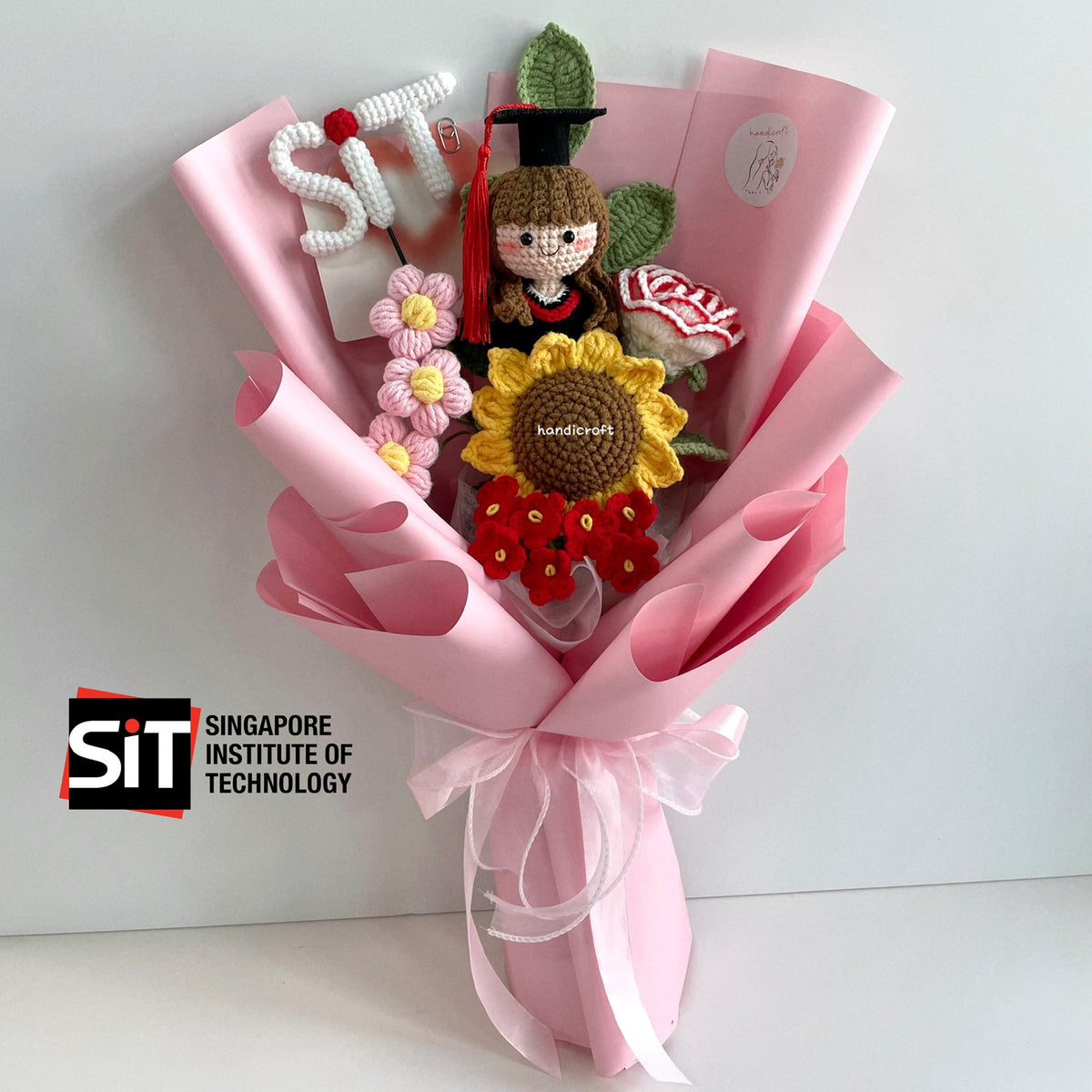handicroft handmade crochet graduation special flower bouquet SIT special blooms handicroft mix