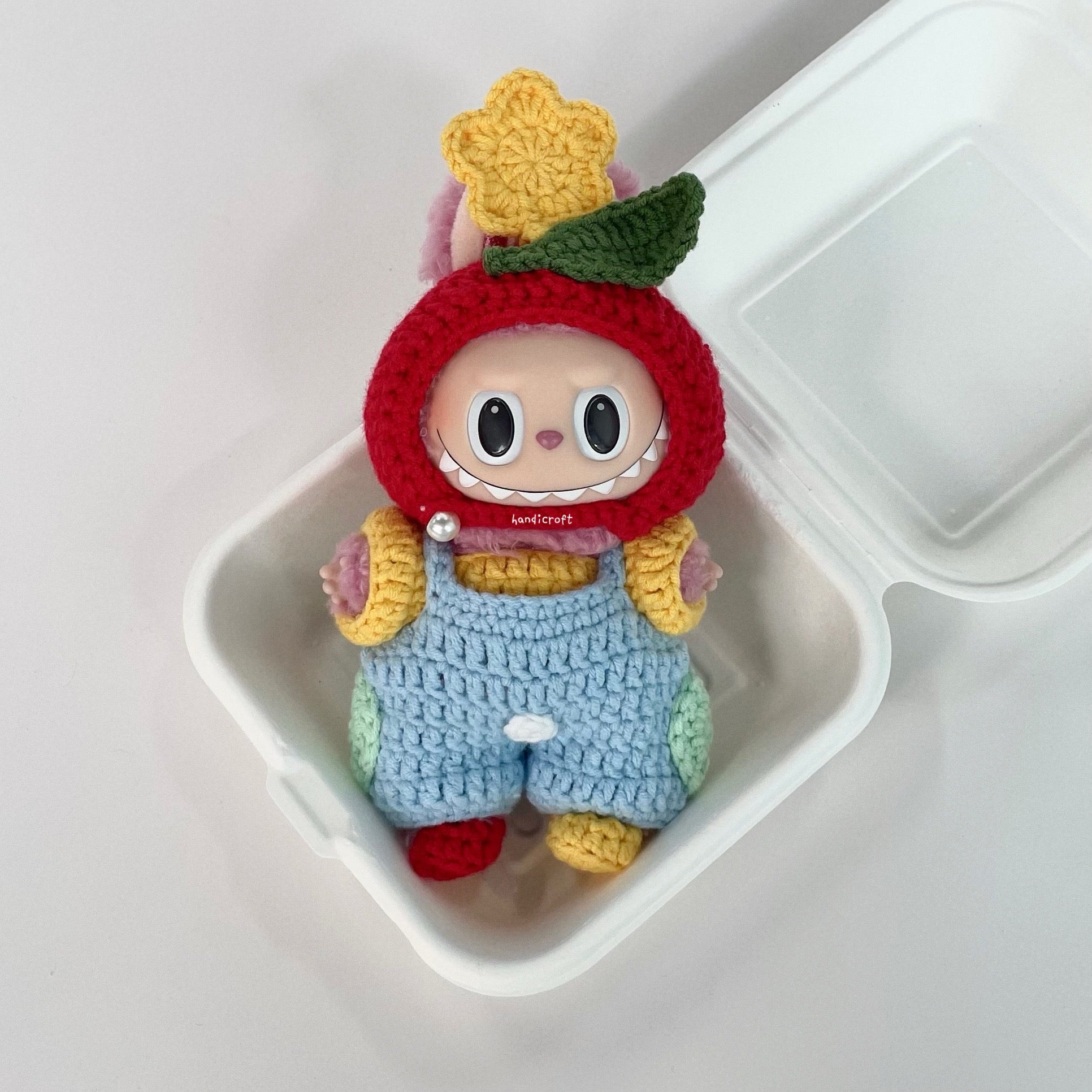 handicroft handmade crochet labubu Twinkle Twinkle The Gifts From Stars apple figure outfit dress up clothes