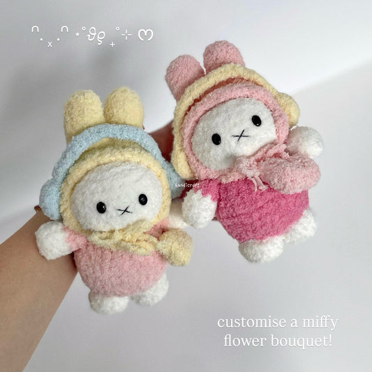 handicroft handmade crochet miffy headphone amigurumi
