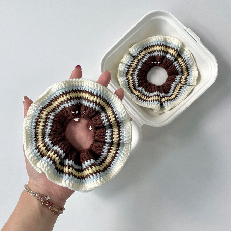 handicroft handmade crochet miu miu inspired hair scrunchie accessory