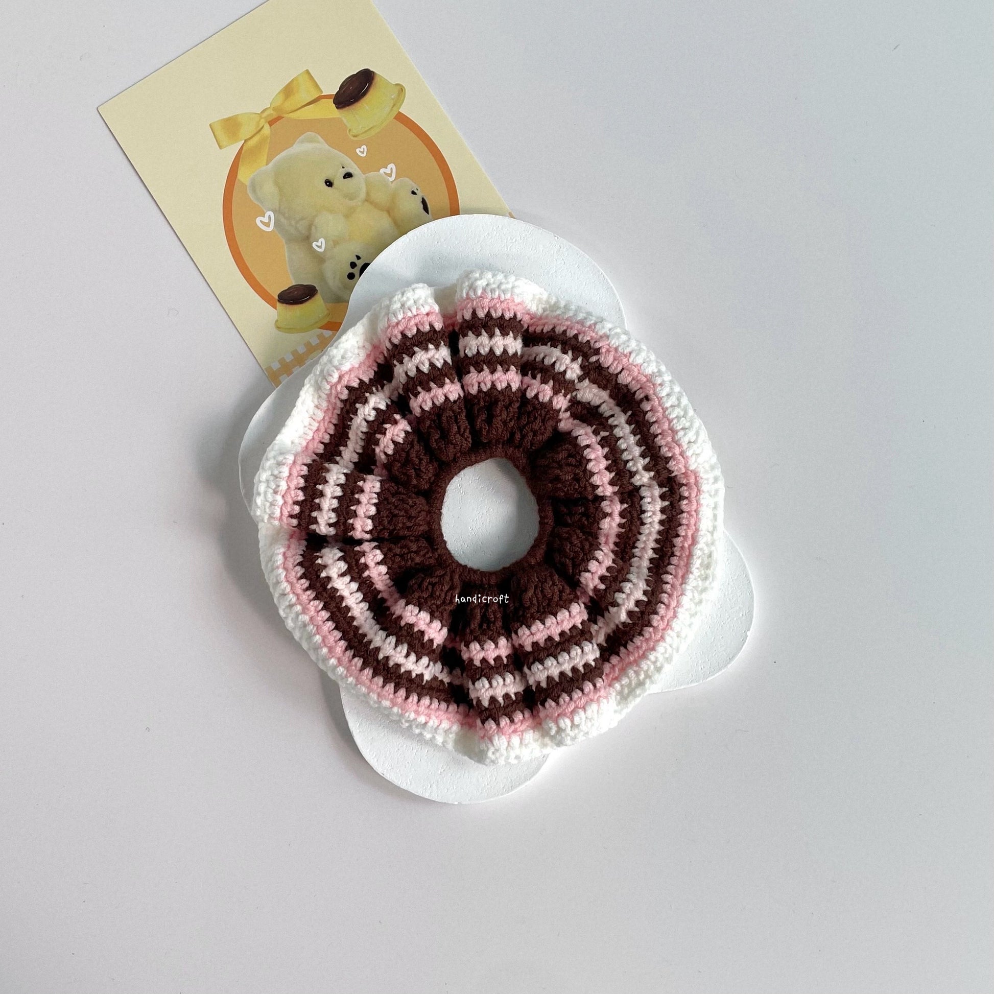 handicroft handmade crochet miu miu inspired hair scrunchie accessory