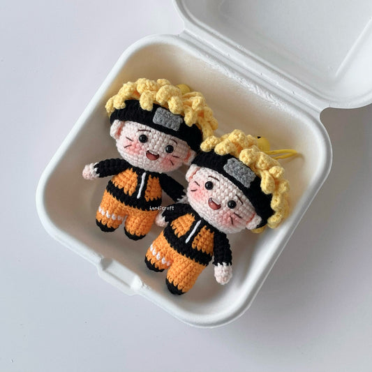 handicroft handmade crochet naruto anime character amigurumi keychain