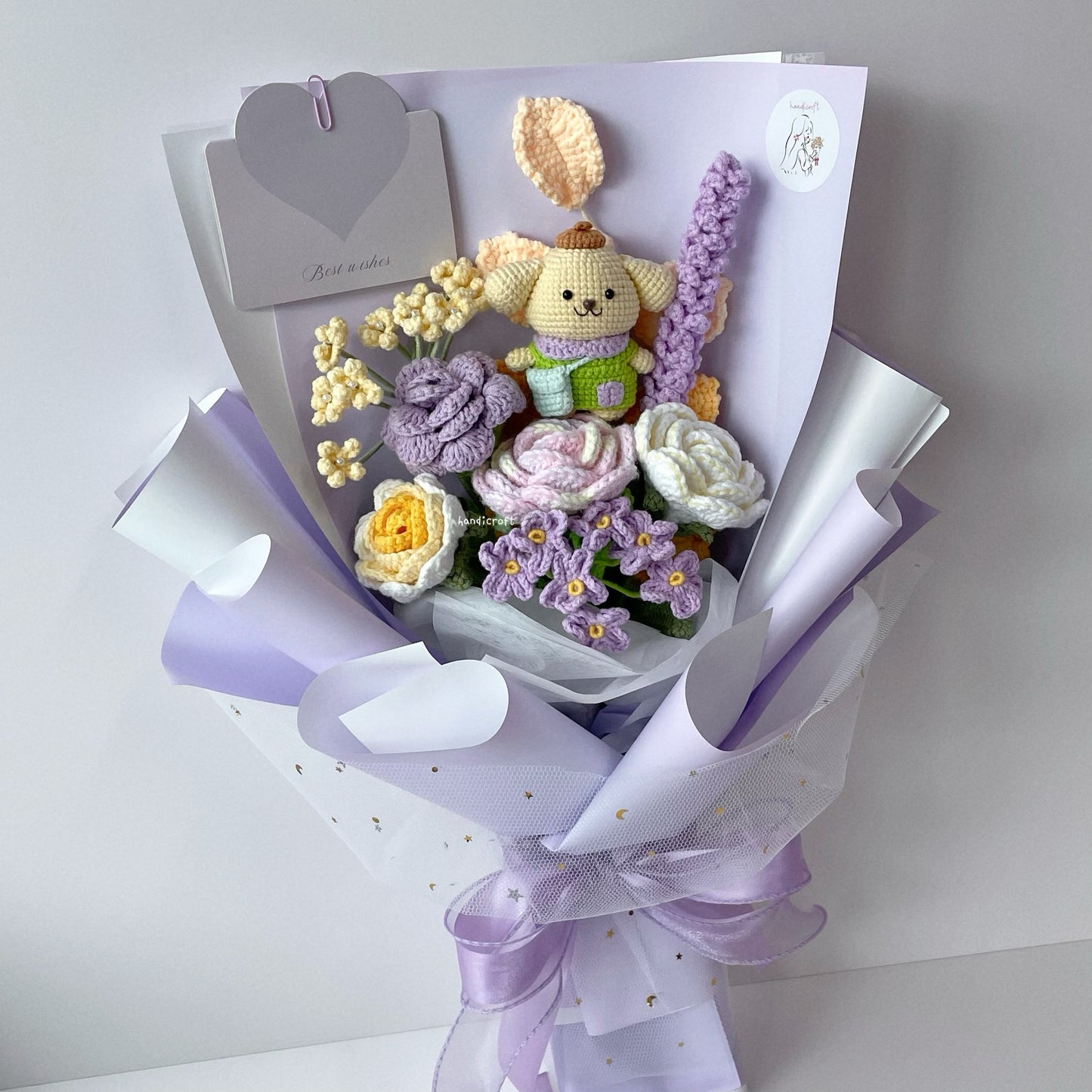 pompom petals - crochet sanrio flower bouquet ‧₊˚ 🍮⋅૮・ﻌ・ა🪻