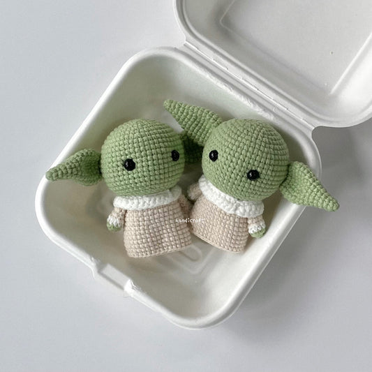 handicroft singapore handmade crochet baby yoda star wars amigurumi keychain