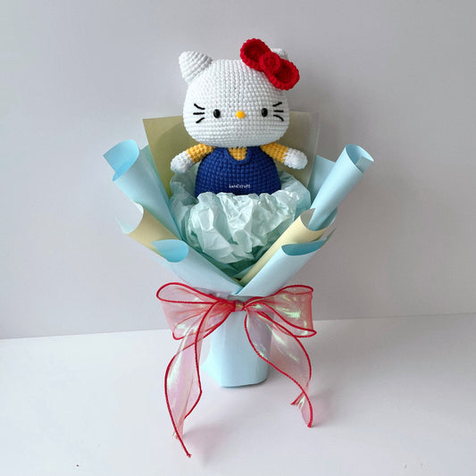 handicroft singapore handmade crochet chubby sanrio hello kitty flower bouquet