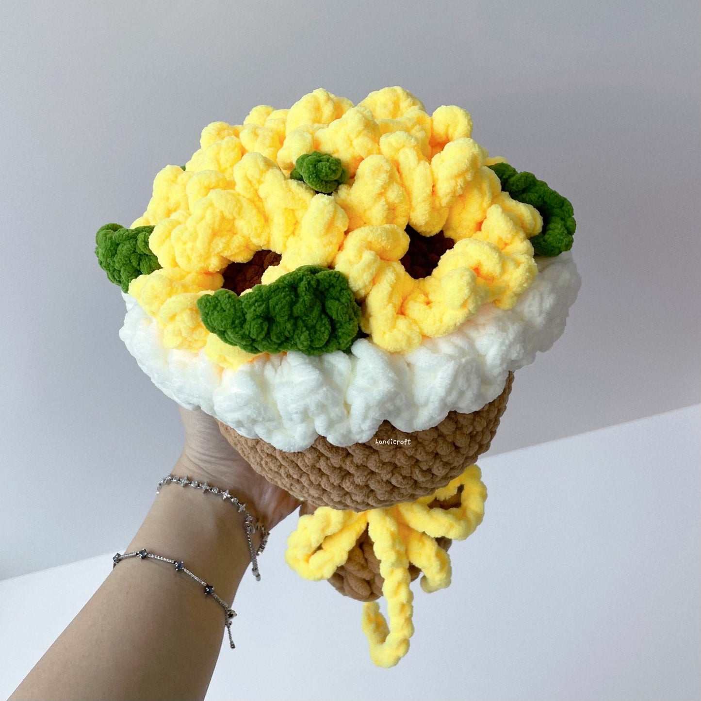 handicroft singapore handmade crochet chunky sunflower bouquet chunky sunshine