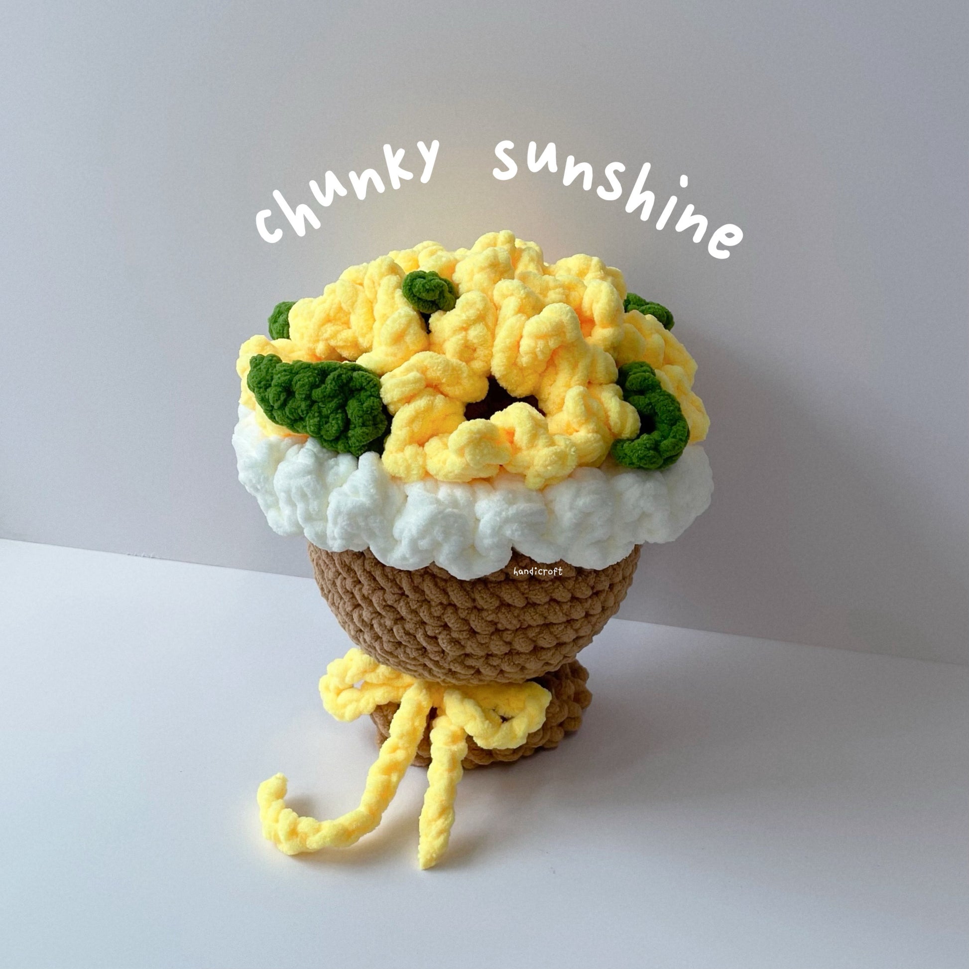 handicroft singapore handmade crochet chunky sunflower bouquet chunky sunshine