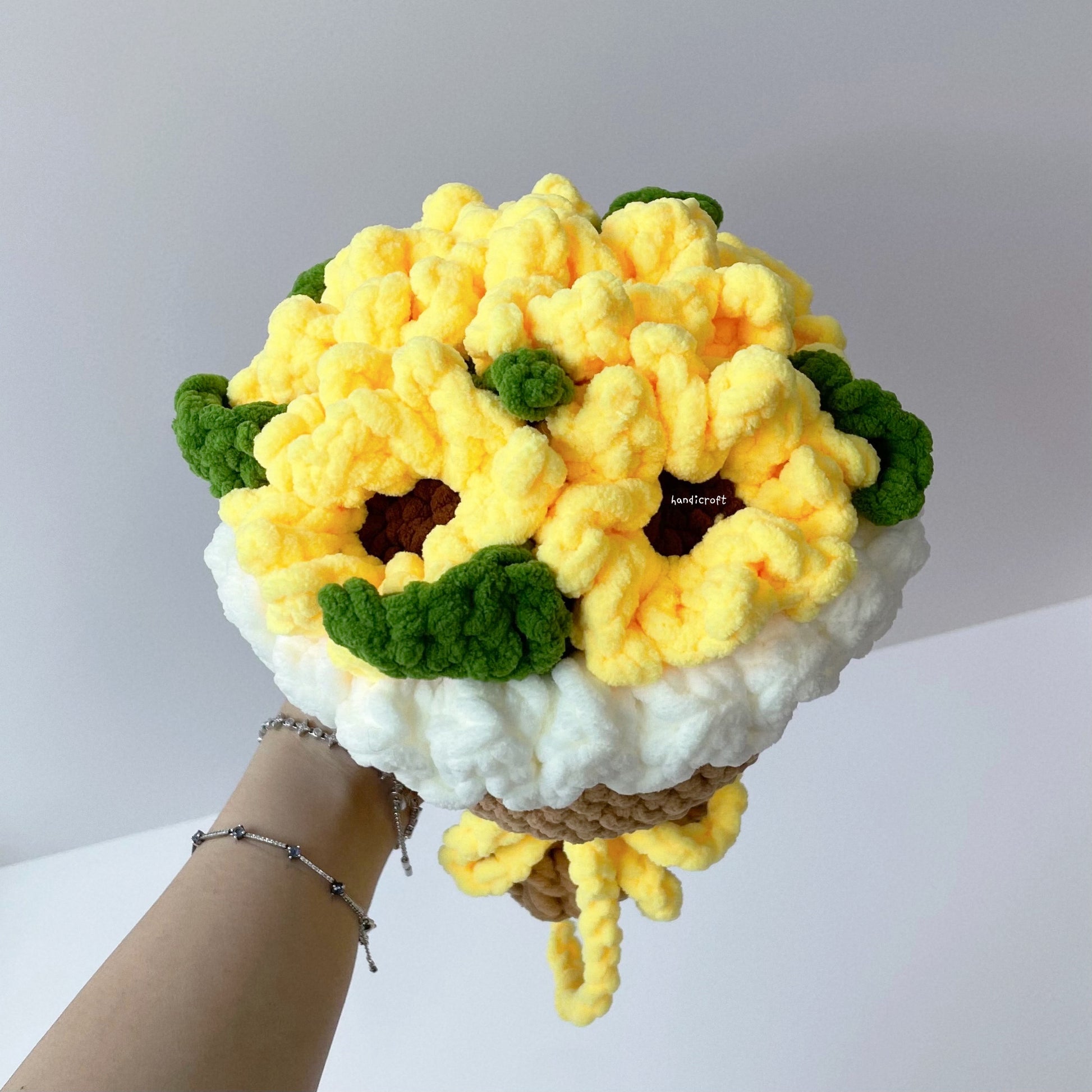 handicroft singapore handmade crochet chunky sunflower bouquet chunky sunshine
