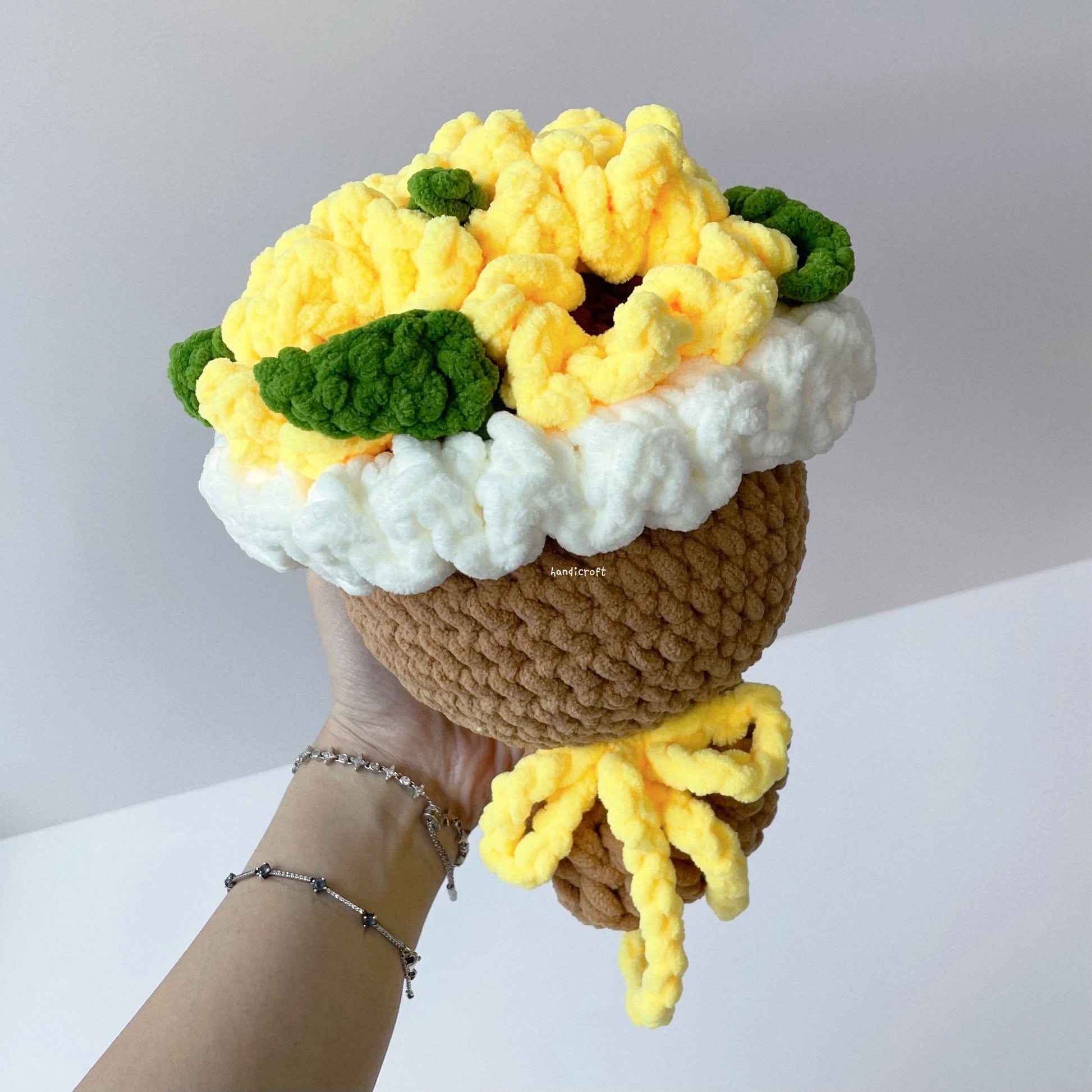 handicroft singapore handmade crochet chunky sunflower bouquet chunky sunshine