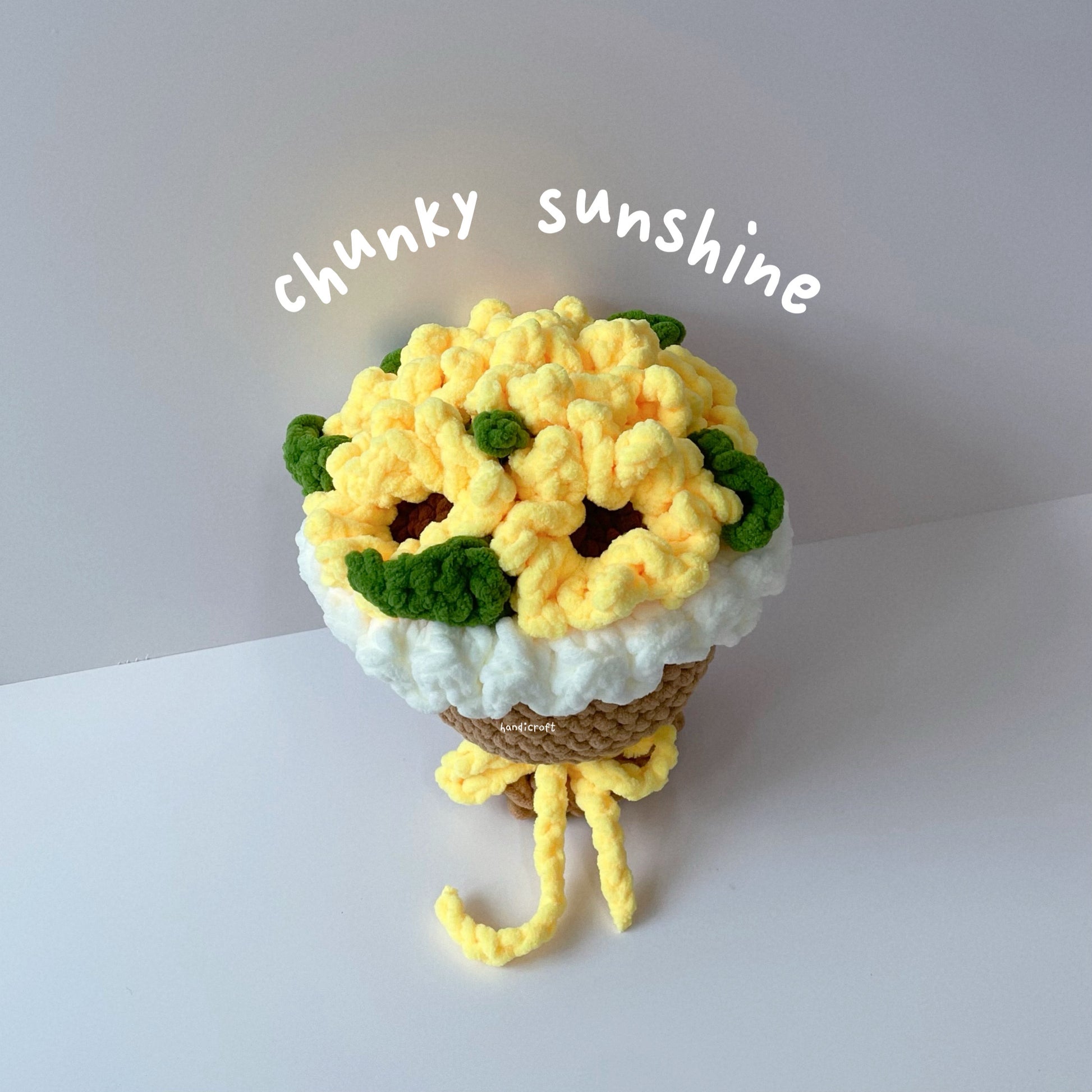 handicroft singapore handmade crochet chunky sunflower bouquet chunky sunshine