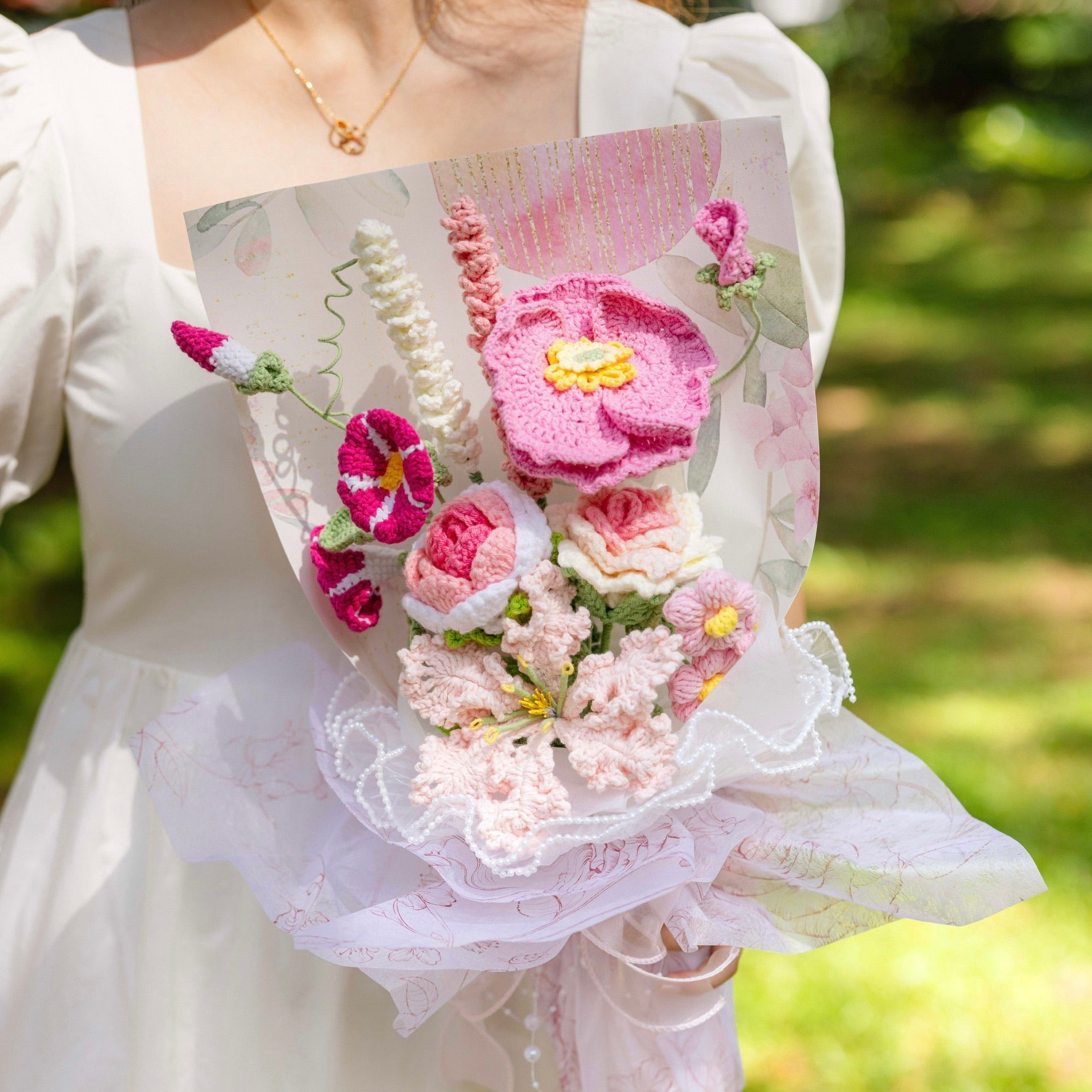 handicroft singapore handmade crochet flower bouquet soft whispers