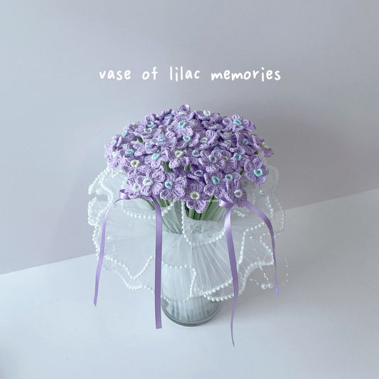 handicroft singapore handmade crochet flower bouquet vase arrangement vase of lilac memories