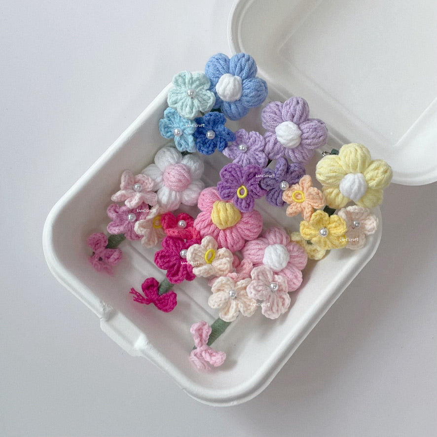 handicroft singapore handmade crochet flower brooch in every colour