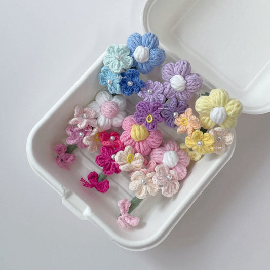 handicroft singapore handmade crochet flower brooch in every colour