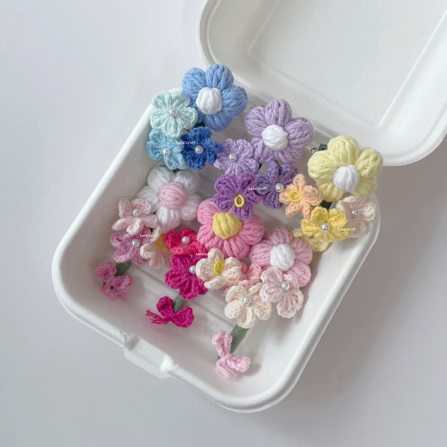 handicroft singapore handmade crochet flower brooch in every colour