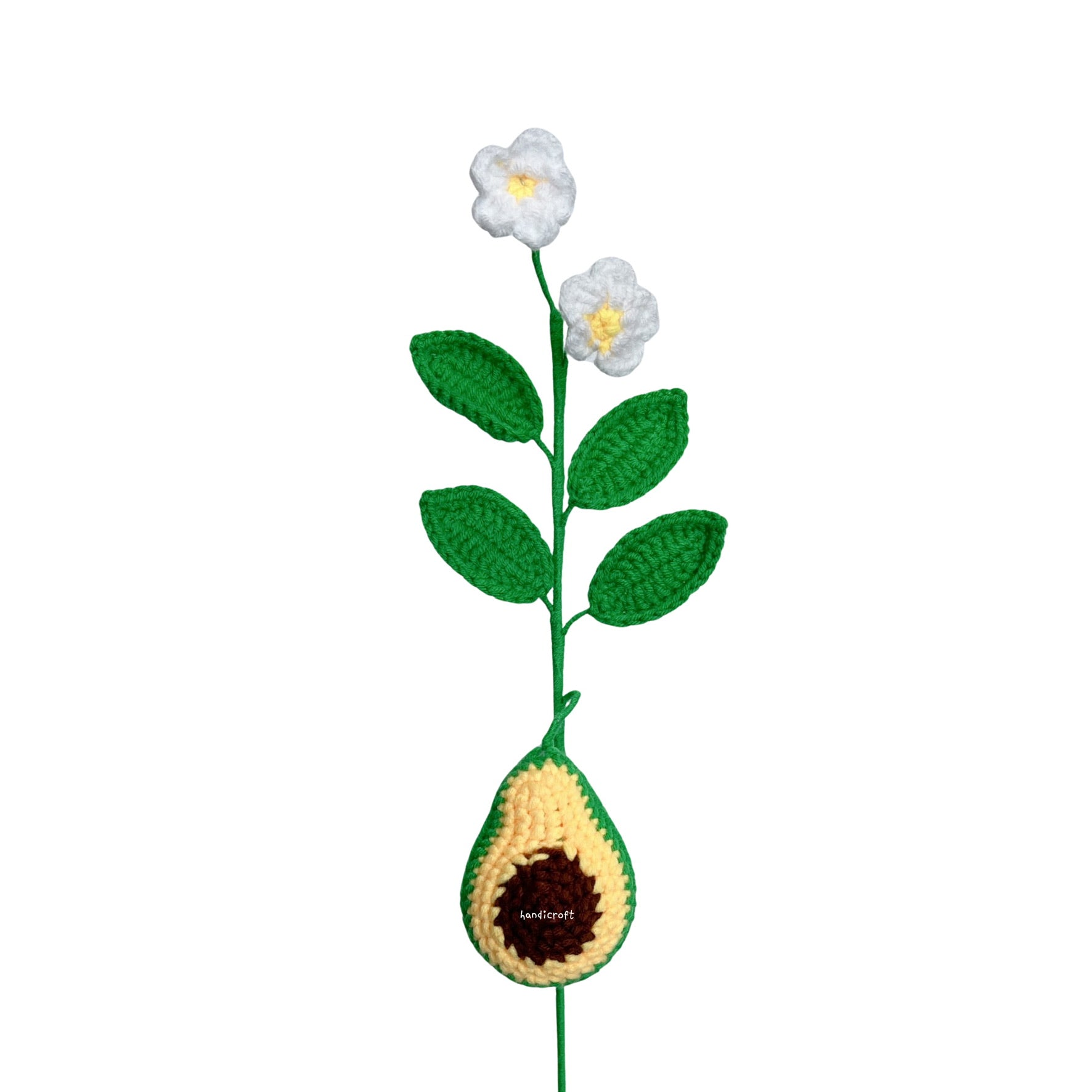 handicroft singapore handmade crochet fruit veggie single stalk diy garden avocado