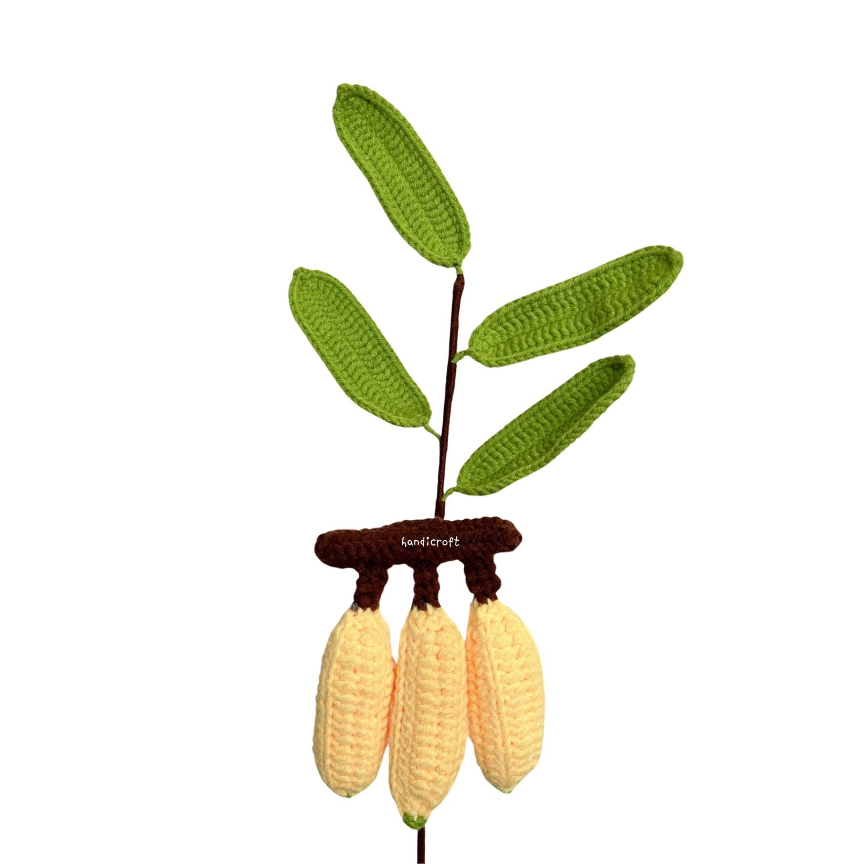 handicroft singapore handmade crochet fruit veggie single stalk diy garden banana