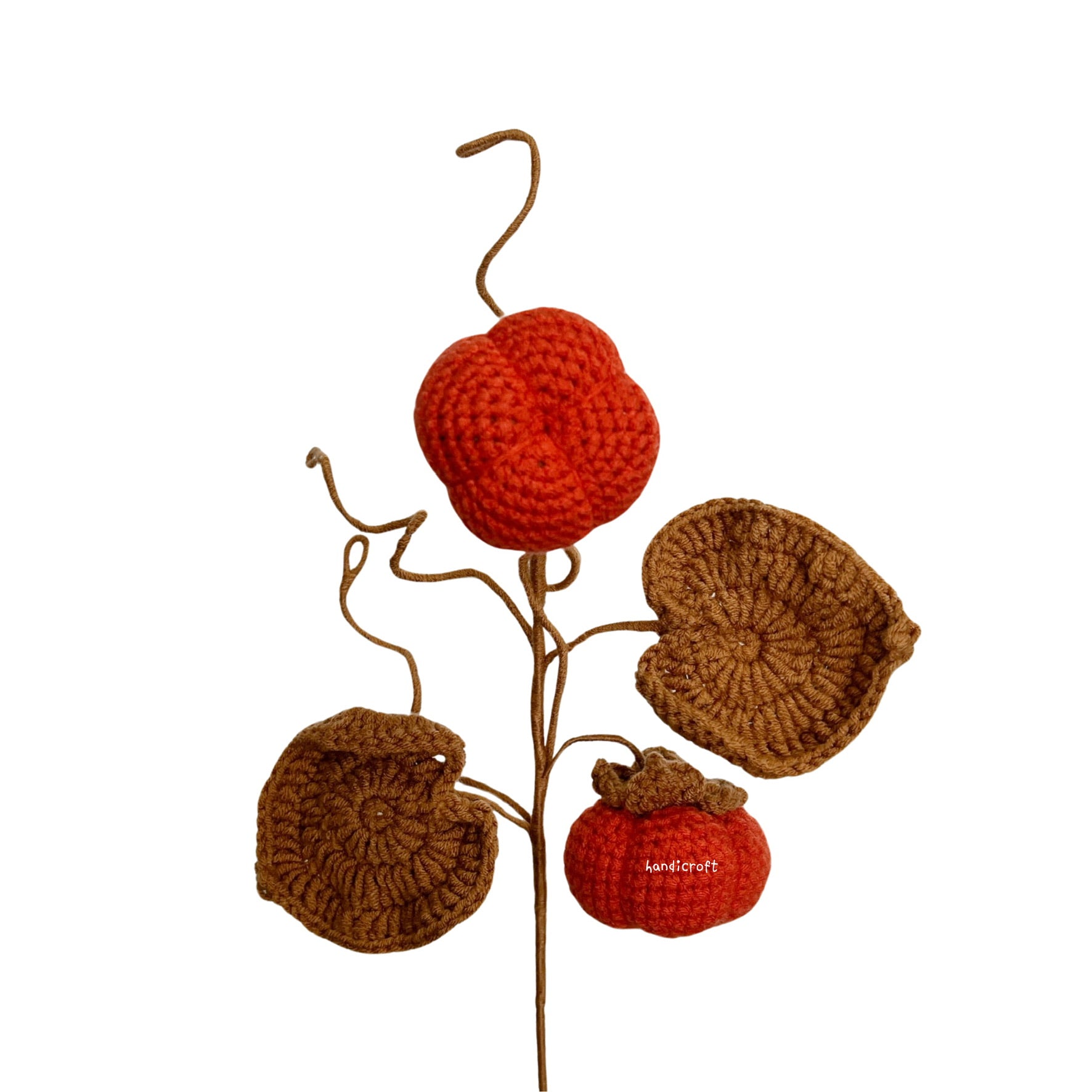 handicroft singapore handmade crochet fruit veggie single stalk diy garden persimmon