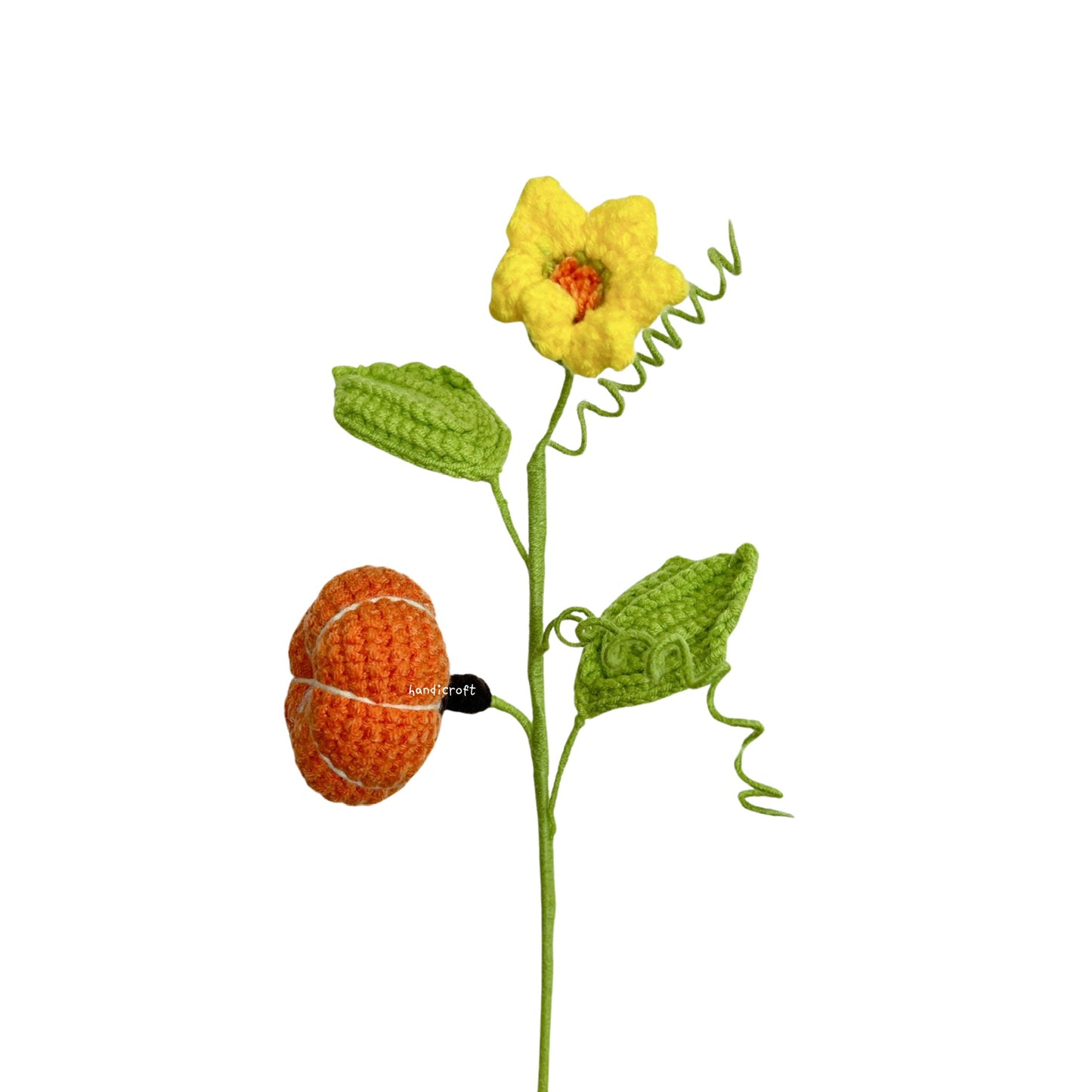 handicroft singapore handmade crochet fruit veggie single stalk diy garden pumpkin