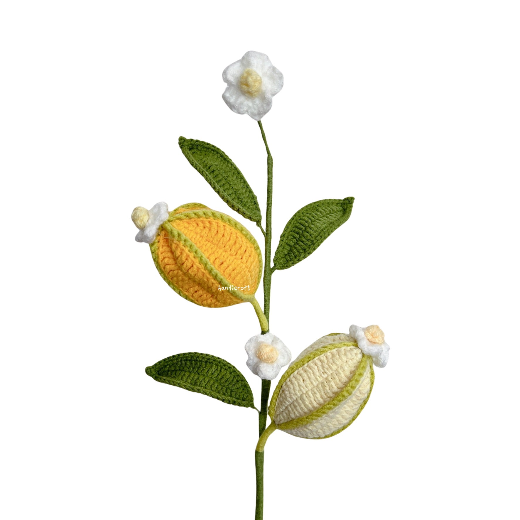 handicroft singapore handmade crochet fruit veggie single stalk diy garden star fruit
