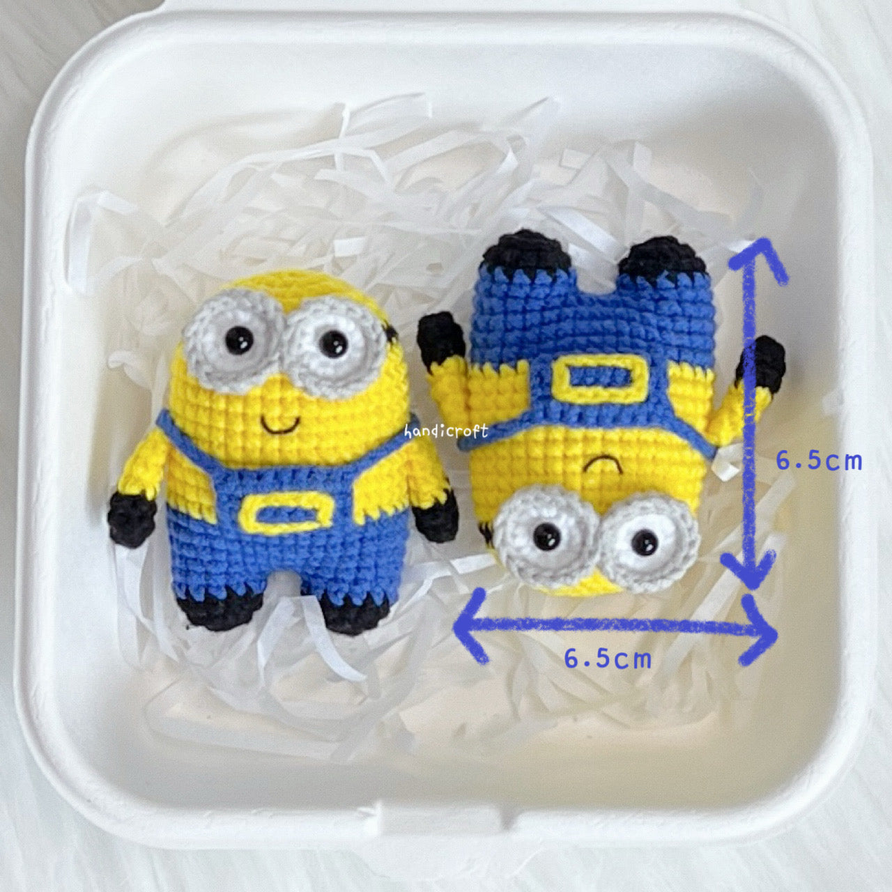 handicroft singapore handmade crochet minion despicable me amigurumi keychain