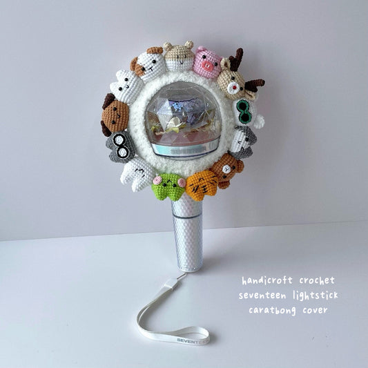 handicroft singapore handmade crochet seventeen lightstick caratbong animal cover 13 members