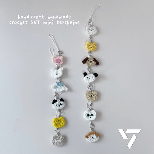 handicroft singapore handmade crochet seventeen mini cartoon character keychains