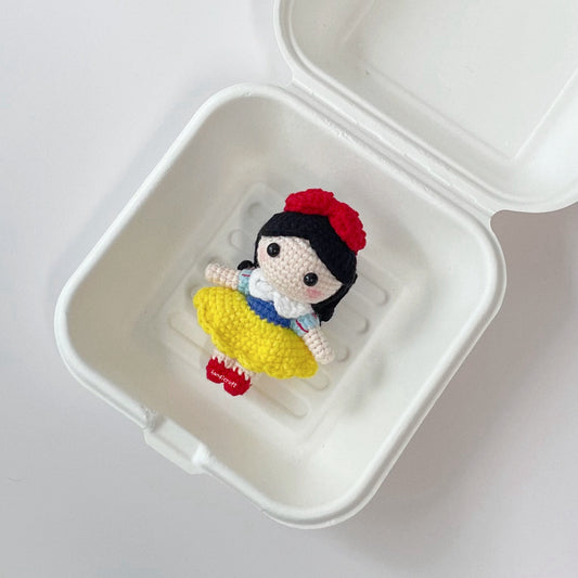 handicroft singapore handmade crochet snow white character amigurumi keychain