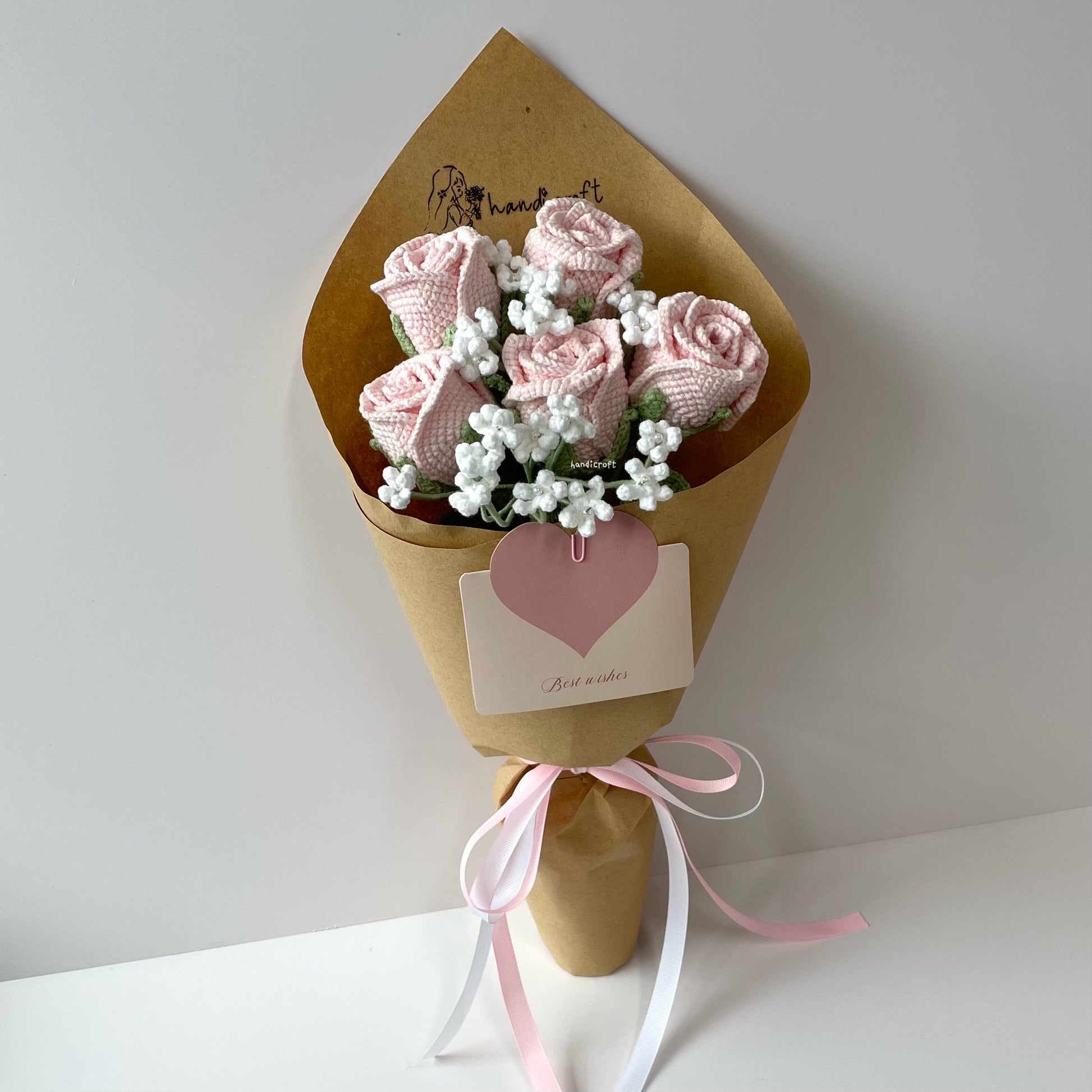 handicroft singapore handmade crochet wineglass roses flower bouquet cheers to forever 4 colours