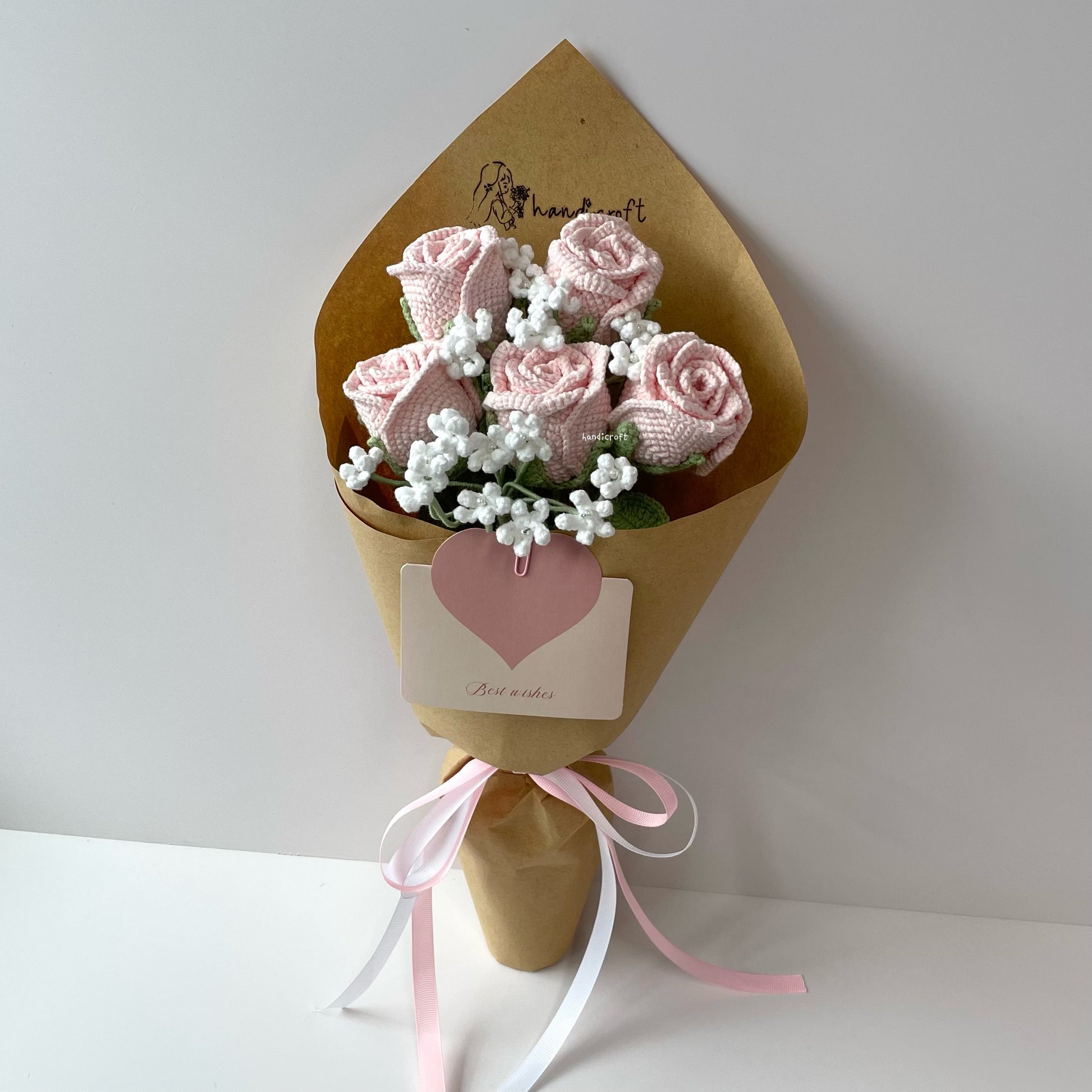 handicroft singapore handmade crochet wineglass roses flower bouquet cheers to forever 4 colours