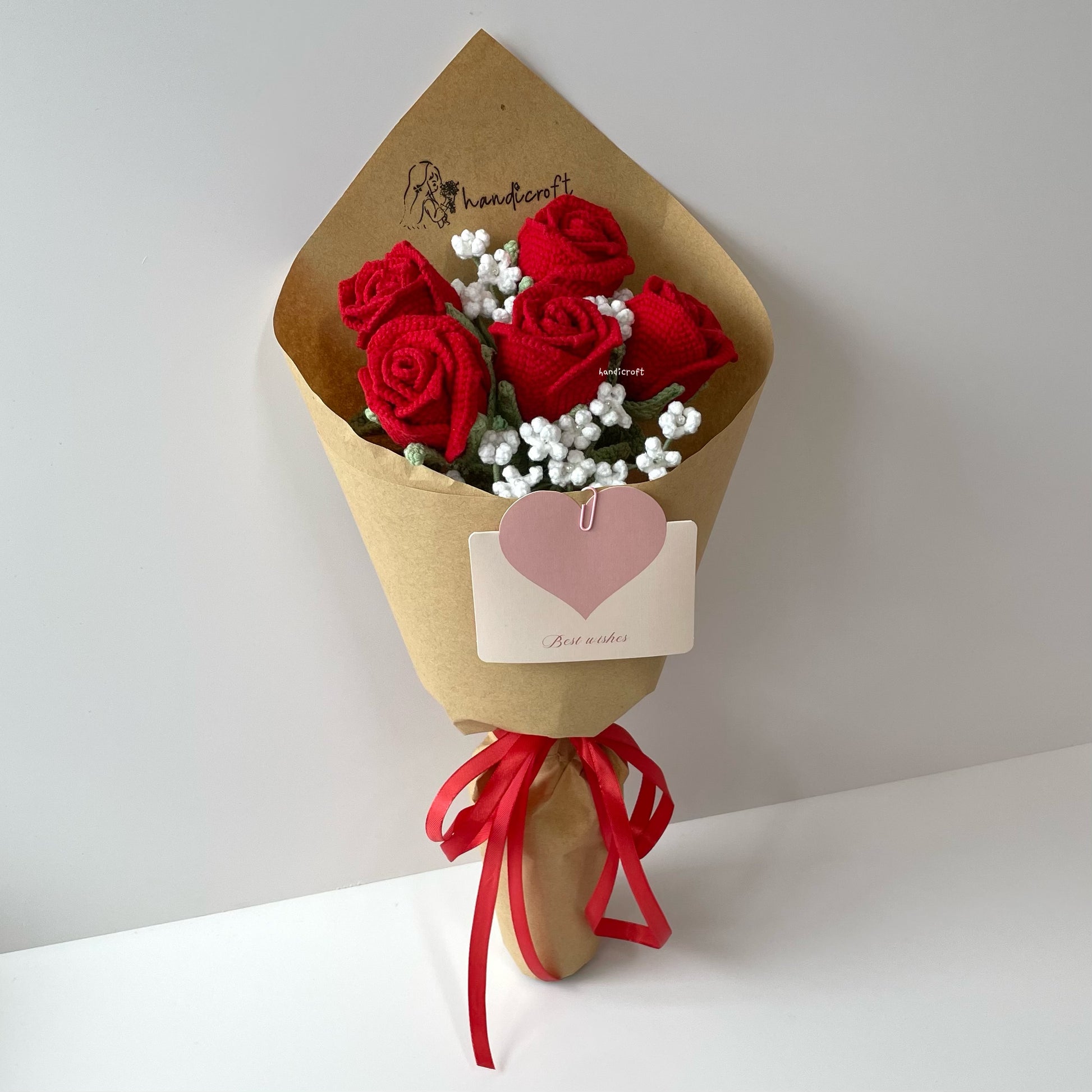 handicroft singapore handmade crochet wineglass roses flower bouquet cheers to forever 4 colours