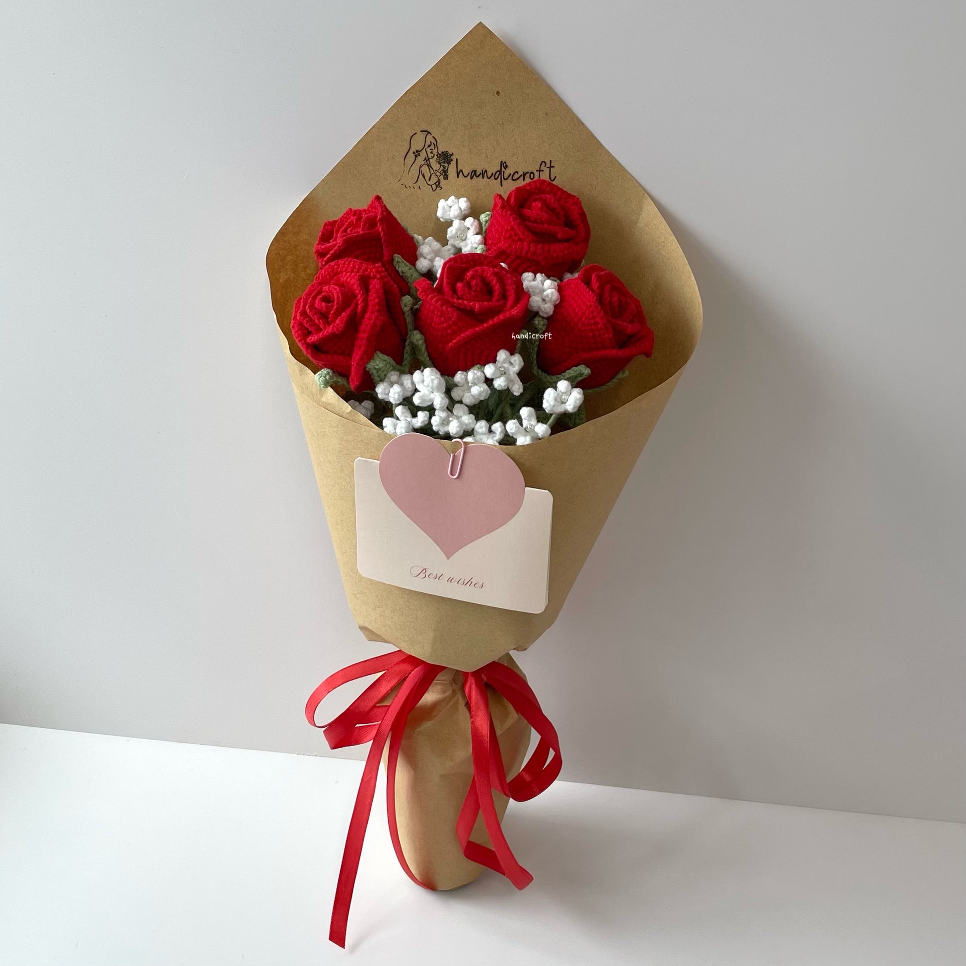 handicroft singapore handmade crochet wineglass roses flower bouquet cheers to forever 4 colours